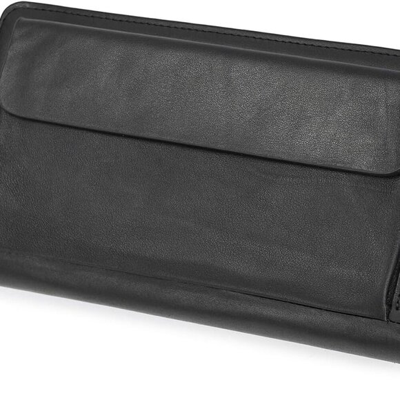 Premium Genuine Leather Wallet: Double Zipper Design with Ample Storage Capacity - Picture 7 of 8